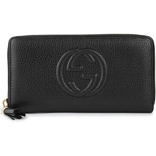 Black Leather Long Women's Wallet 598187 A7M0G 1000