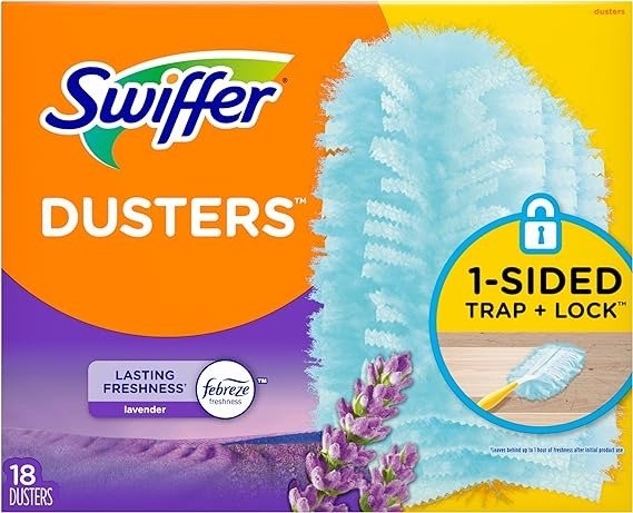 180 Dusters, Multi Surface Refills with Febreze Lavender Vanilla & Comfort Scent, 18 Count