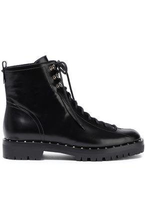 Soul Rockstud glossed-leather ankle boots