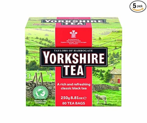 Yorkshire Red, 80 Teabags, (Pack of 5)