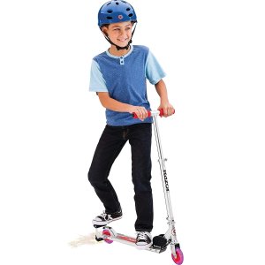 史低价：Razor 儿童闪灯轮滑板车 轻便可折叠，环保包装