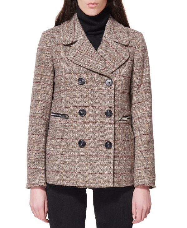 Juniors' Double-Breasted Peacoat, Created for Macy's