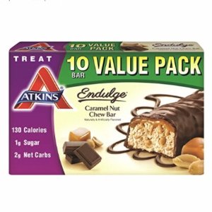 Atkins Endulge Treat, Caramel Nut Chew Bar,Value pack, 10 Bars