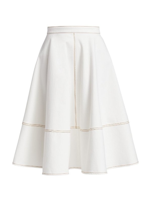 Denim Stitch A-Line Skirt