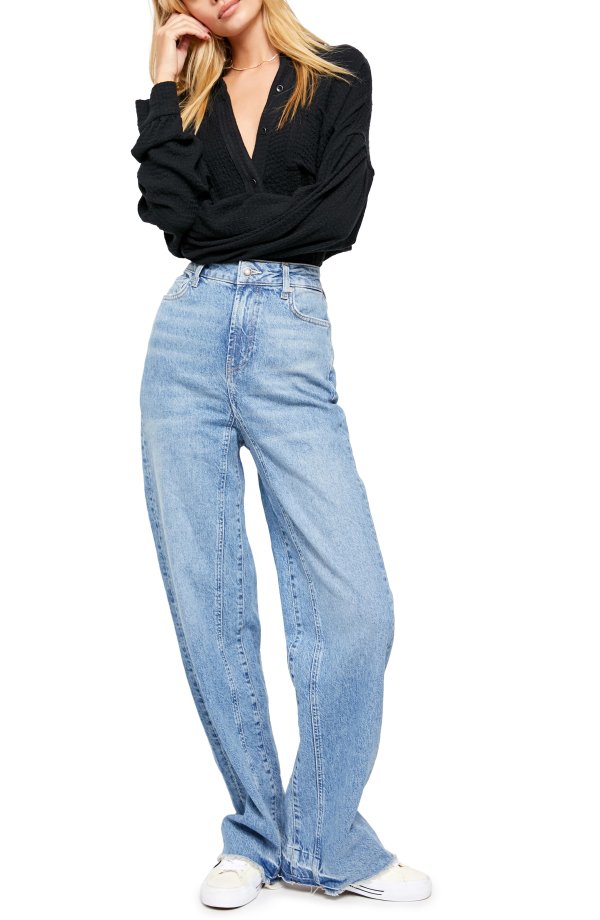 Relaxed Slouch Straight Leg Jeans