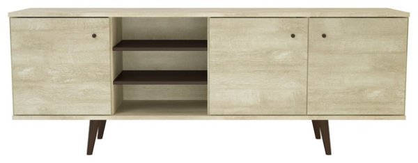 Valencia Mid-Century 3-Cabinet TV Stand - Midcentury - Buffets And Sideboards - by International Home Miami Corp