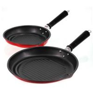 Nonstick Grill Pans with Pouring Spouts