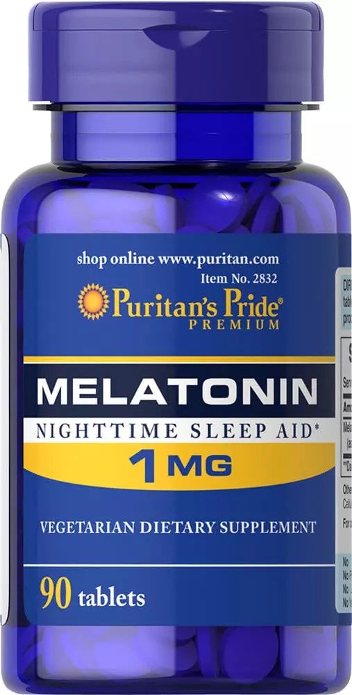 Melatonin 1 mg 90 Tablets | Sleep & Relaxation Supplements| Puritan's Pride