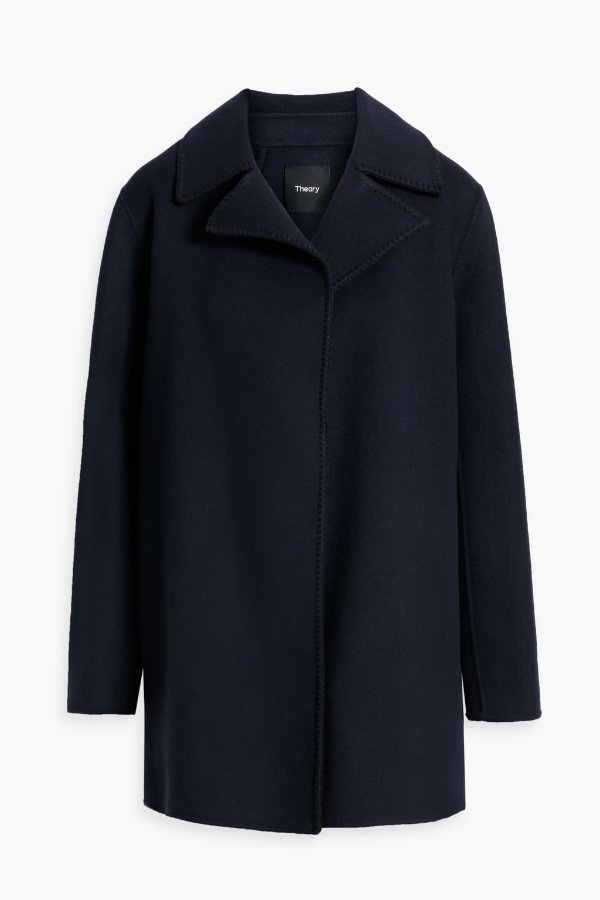 Brushed wool and cashmere-blend felt coat