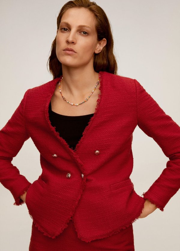 Buttons tweed blazer - Women | OUTLET USA
