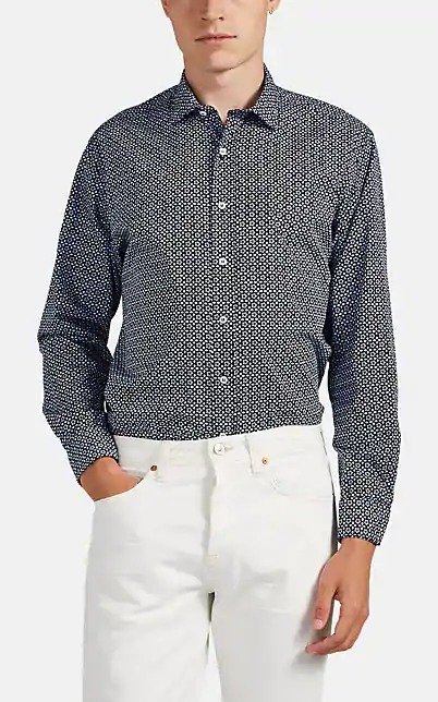 Geometric-Print Cotton Shirt Geometric-Print Cotton Shirt