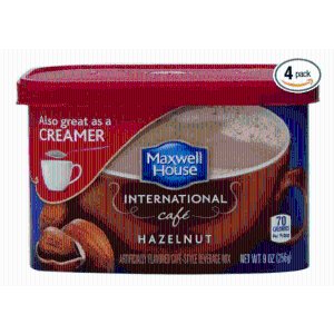 Maxwell麦斯维尔榛果口味速溶咖啡9盎司，4罐装