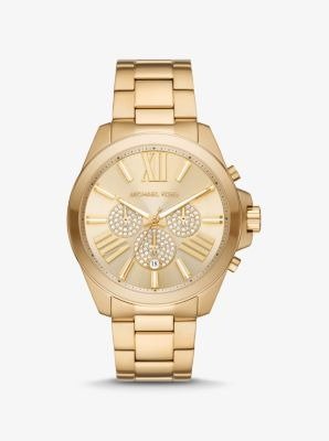 Oversized Wren Pave Gold-Tone Watch