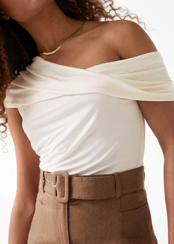Cropped One-Shoulder Top