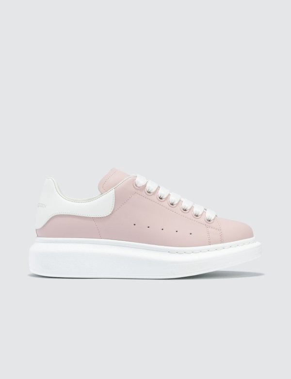 Raised-sole Low-top Leather Trainers