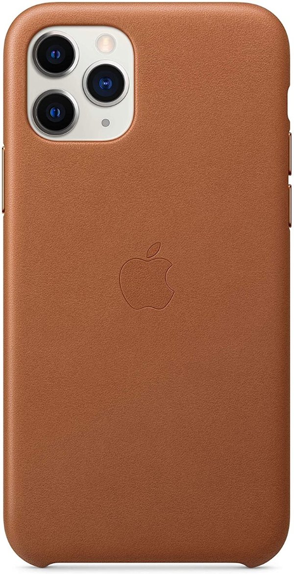 iPhone 11 Pro 官方皮革保护壳 鞍褐色