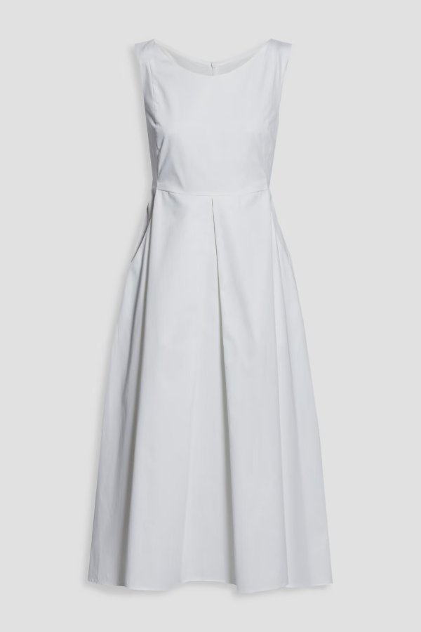 Pisa cotton-poplin midi dress