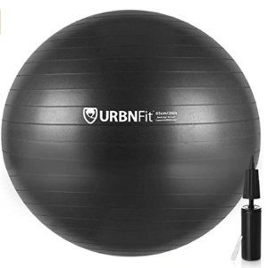 URBNFit Exercise Ball (Multiple Sizes) for Fitness, Stability, Balance and Yoga Ball