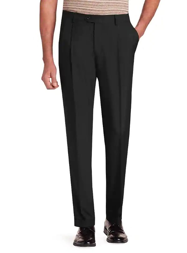 Traveler Collection Performance Traditional Fit Pleated Front Pants - Big & Tall - Memorial Day Deals | Jos A Bank