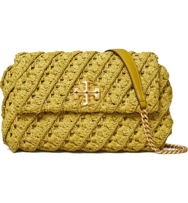 Kira Straw Crochet Small Convertible Shoulder Bag
