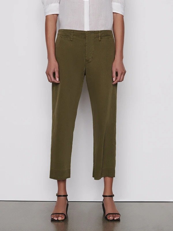 Le Tomboy Trouser Released Hem -- Washed Moss