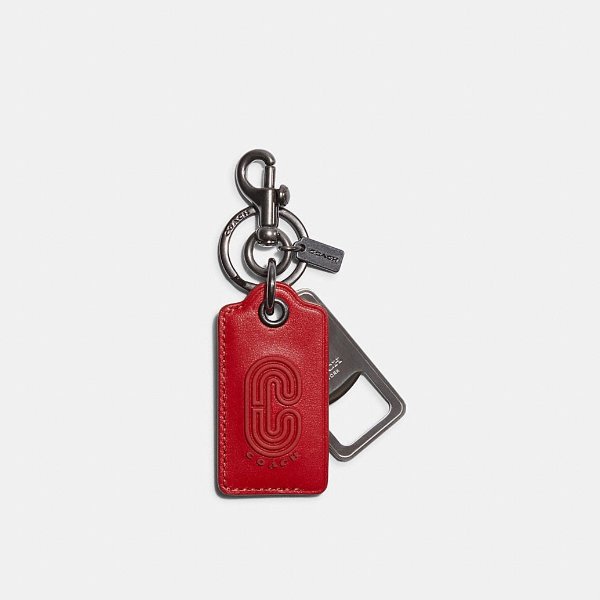Bottle Opener Key Fob With Coach Patch