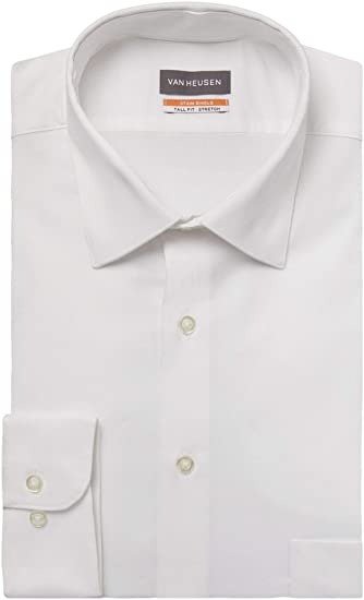 Heusen Men's Dress Shirt TALL FIT Stain Shield Stretch (Big and Tall)