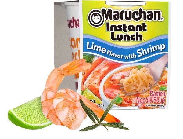 (12 Packs) Maruchan Lime with Shrimp Instant Lunch, 2.25 oz