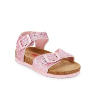 Rugged Bear Girl's Polka Dot Glitter Sandals