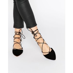 Calvin Klein Harlin Lace Pointed Toe Flat @ 6PM.com