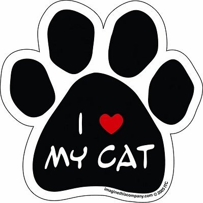 "I Love My Cat" Magnet, Paw Shape - Chewy.com