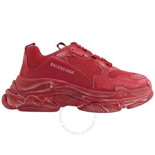 Men's Dark Red Triple S Faded Sneakers,