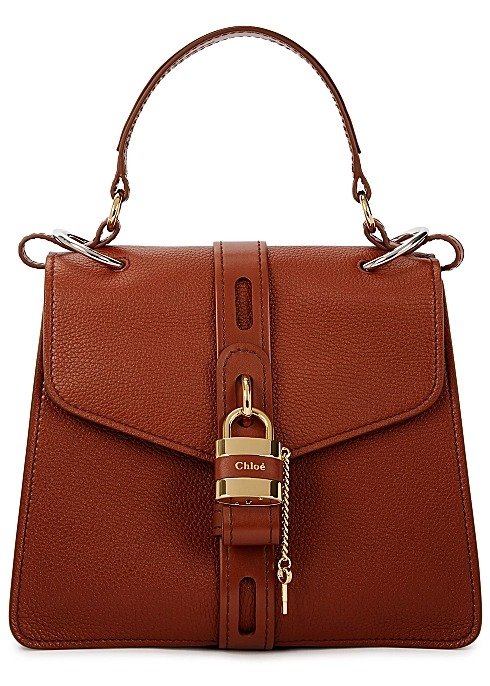 Aby brown leather shoulder bag