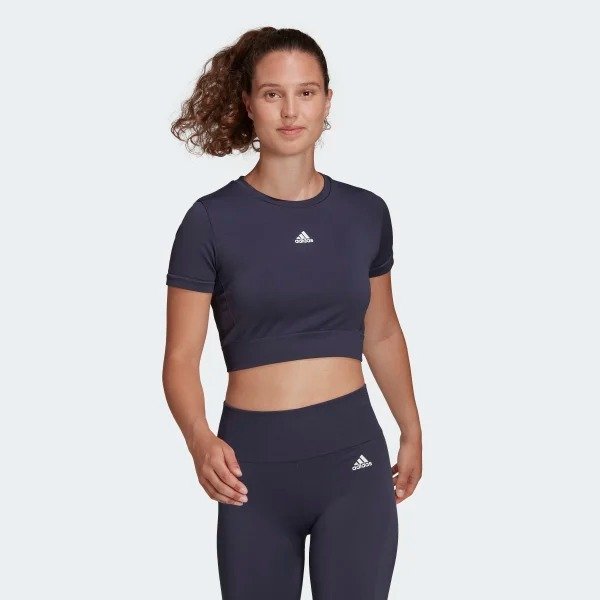 AEROKNIT Seamless Fitted Crop Tee