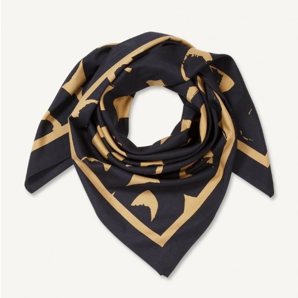 Silvi Kissapollo scarf - gold, black - Marimekko.com