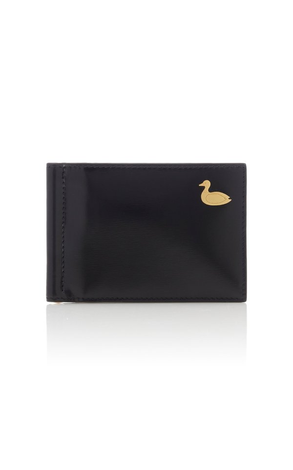 Duck-Detailed Patent Leather Wallet