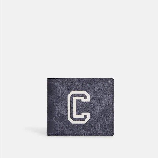 Id Billfold Wallet In Signature Canvas With Varsity Motif