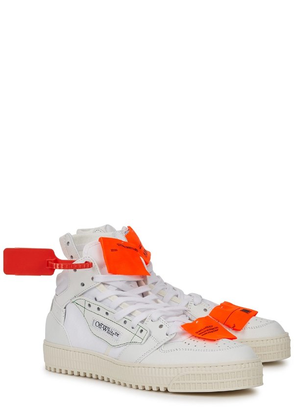 Off-Court 3.0 white leather hi-top sneakers