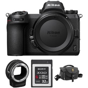Nikon Z 7 Mirrorless Digital Camera with FTZ Mount Adapter and