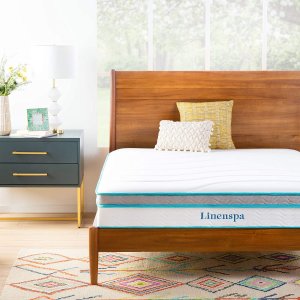 限今天：Linenspa 10英寸记忆泡沫床垫促销