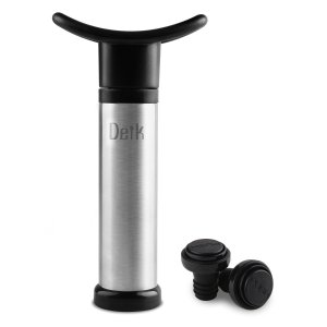 Deik Wine Saver Pump with 2 pieces Vacuum Rubber Stoppers Stainless Steel and ABS Plastic