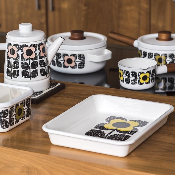 Orla Kiely 珐琅锅