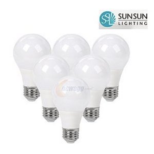 6个 SunSun Lighting A19 40W 柔白光LED 灯泡