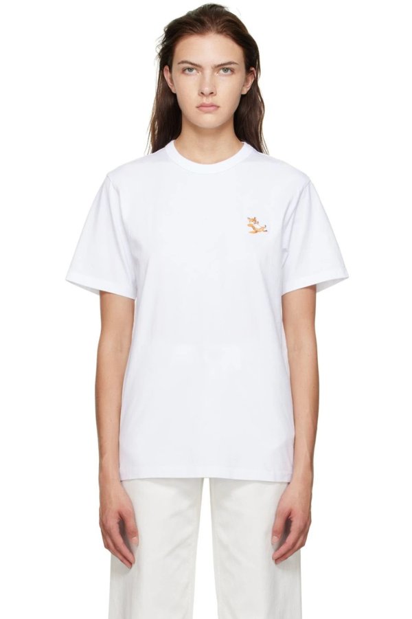White Chillax Fox T恤