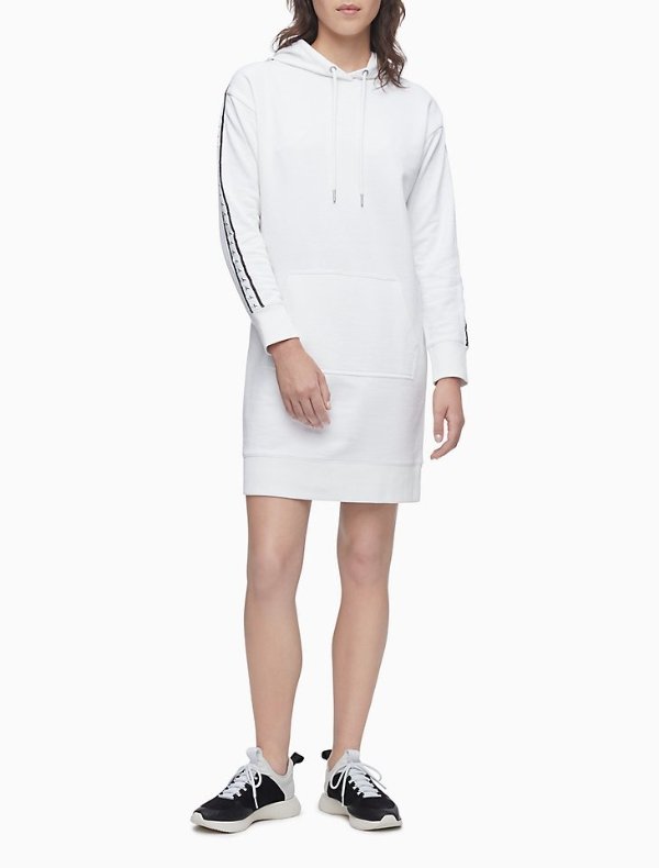 Monogram Logo Tape Hoodie Dress