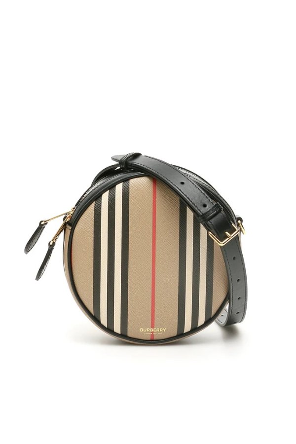 Louise Icon Stripe Round Crossbody Bag