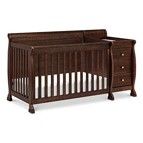 Kalani 4-in-1 Convertible Crib and Changer Combo in Espresso