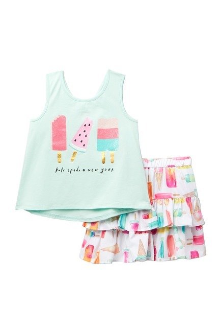 summer treats shirt & skirt 2-piece set (Toddler & Little Girls)