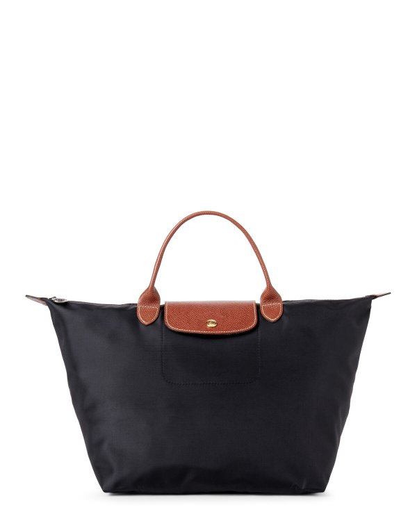 Black Le Pliage Medium Top Handle Bag
