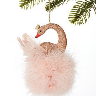 Ballet Swan with White Feathers Ornament, Created For Macy's